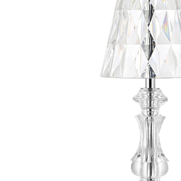 Lillian 12.75" Bohemian Classic Acrylic Rechargeable Integrated LED Table Lamp - JONATHAN Y